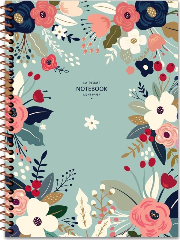Keskin Color 16.5x22.5 Düz Defter La Plume Flowers - Bahar - Image 1