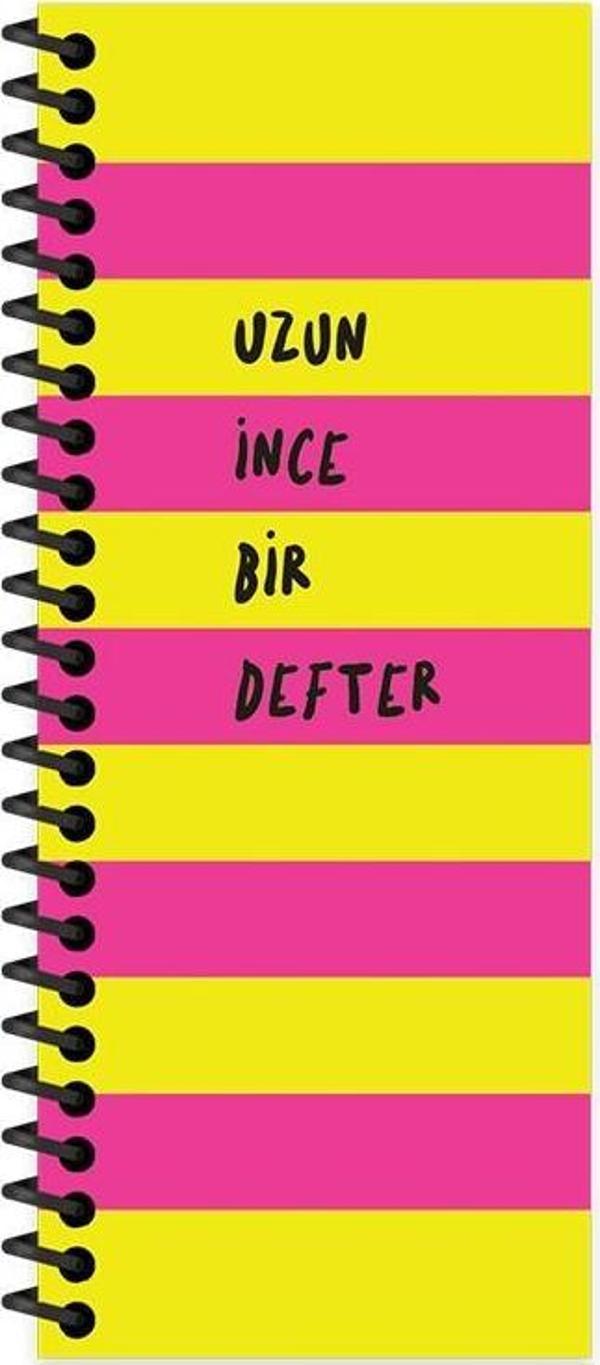 Keskin Color 8x21 Düz Uzun İnce Bir Defter - Pembe - Image 1