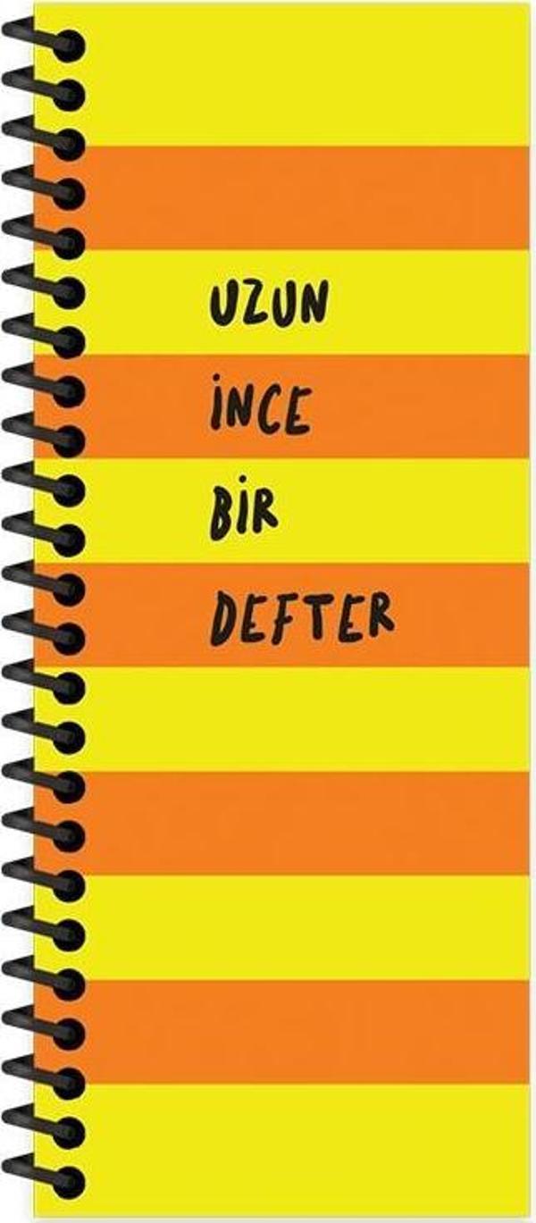 Keskin Color 8x21 Düz Uzun İnce Bir Defter - Turuncu - Image 1