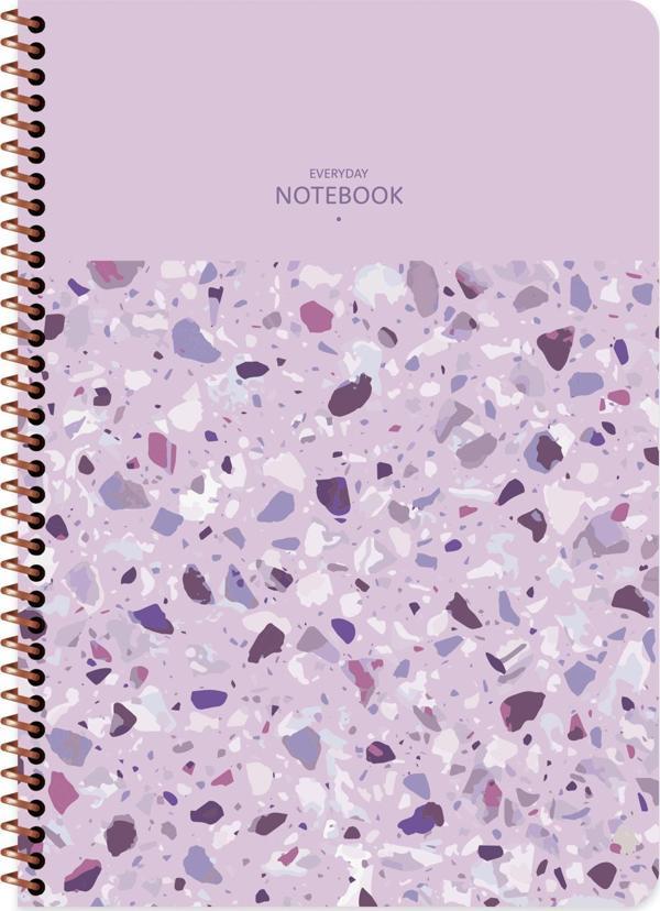 Keskin Color A4 Kareli Defter Terazzo - Lila - Image 1