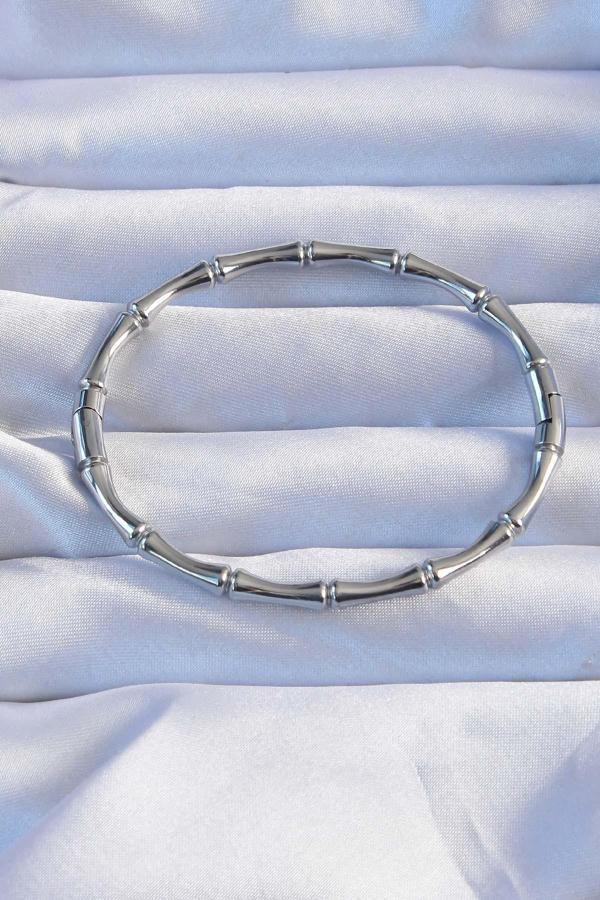  Gümüş Renk Kemik Model Bileklik - EBJ240928W28361 - Image 1