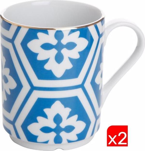 Porland Morocco Desen Mavi Kupa 340cc 2 Lİ 04AP018893 - Image 1