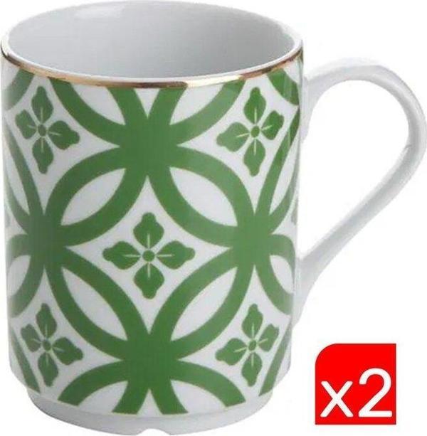 Porland Morocco Desen Yeşil Kupa 340cc 2 Lİ 04AP018891 - Image 1