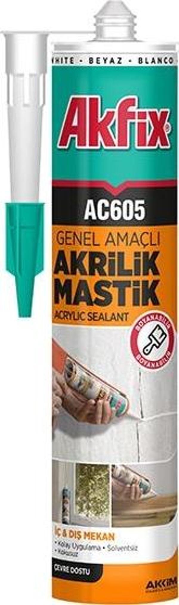 Akfix Ac605 Akrilik Mastik 310 Ml.Beyaz - Image 1