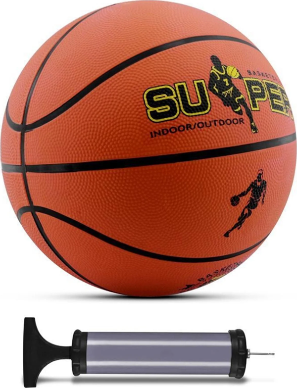 Turuncu Basketbol Topu 5 Numara Pompa Hediyeli İç Dış Mekan - Image 1
