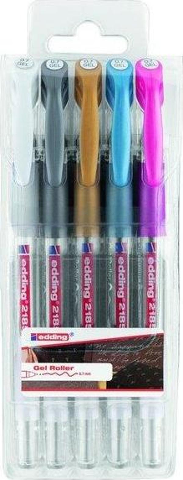 Edding 2185 Crystaljelly 5 li Set Karışık Metalik Beyaz - Image 1