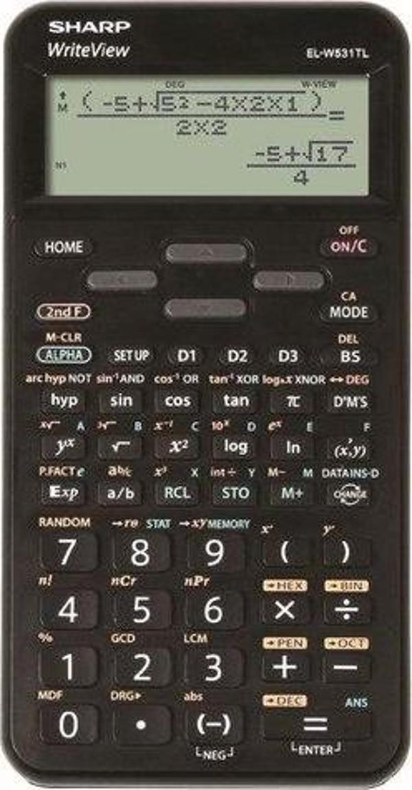 Sharp Bilimsel Hesap Makinesi Siyah EL-W531TLBBK Blister - Image 1