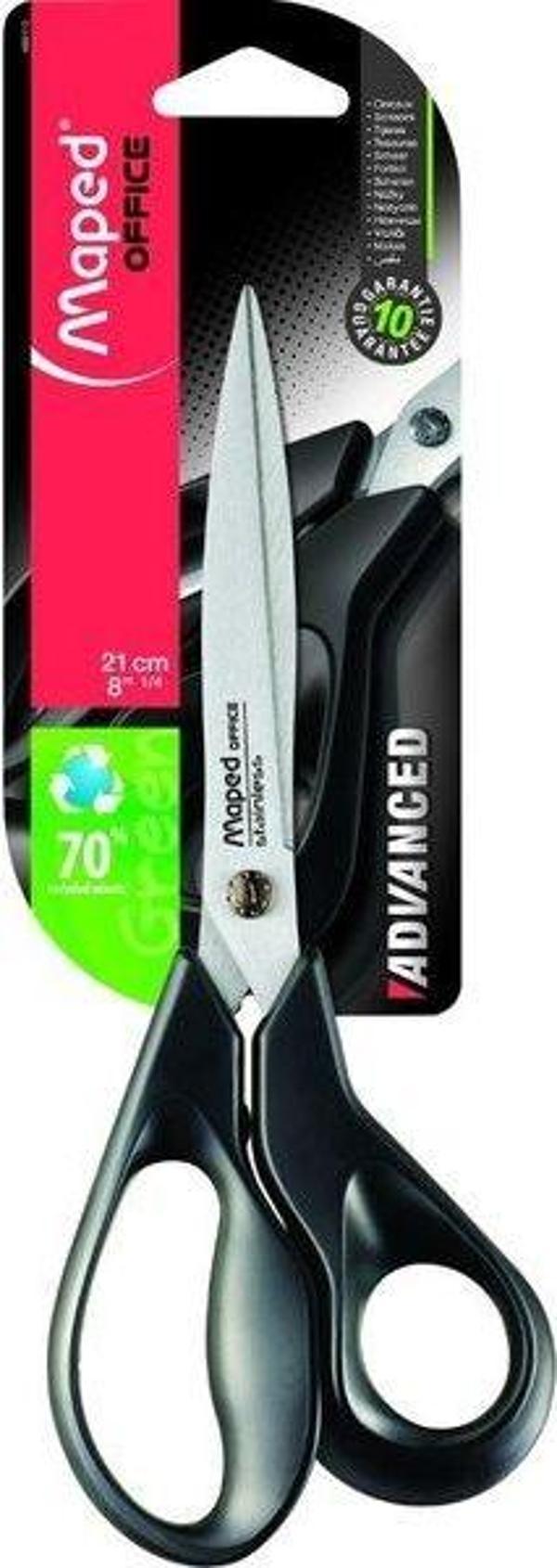 Maped 21 cm Advanced Green Asimetrik Makas 499110 - Image 1