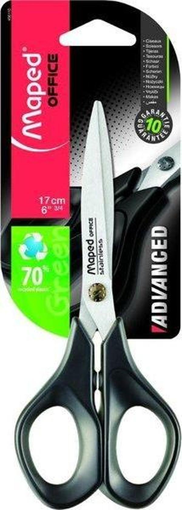 Maped 17 cm Advanced Green Simetrik Makas 496110 - Image 1