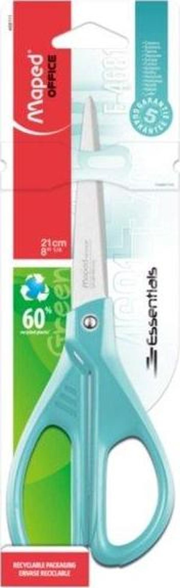 Maped 21 Cm Essentıals Green Asimetrik Makas- Mavi 468111 - Image 1