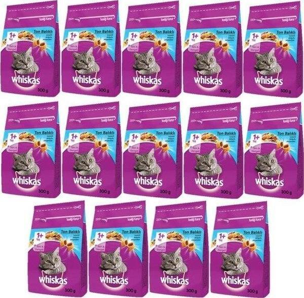 Whiskas Ton Balıklı Yetişkin Kedi Kuru Maması 14X300 gr - Image 1