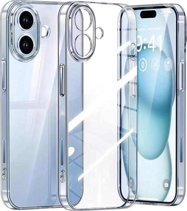 iPhone 16 Kılıf Kamera Korumalı Silikon Şeffaf Arka Kapak - Image 1