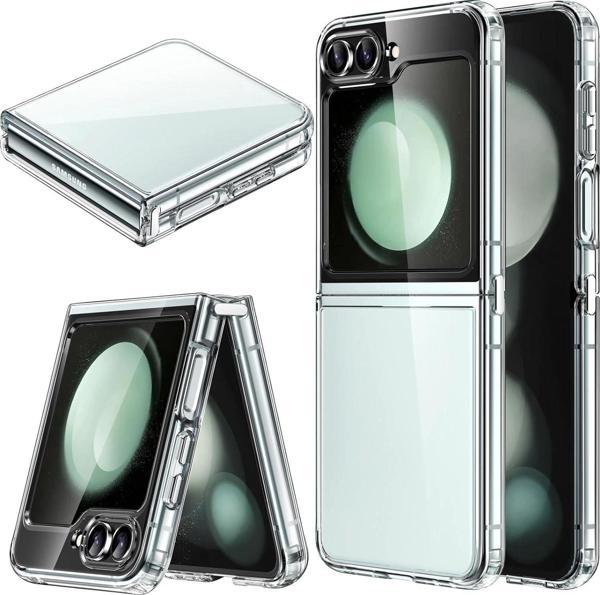 Samsung Z Flip 6 Kılıf Şeffaf Sert 2 Parçalı - Image 1