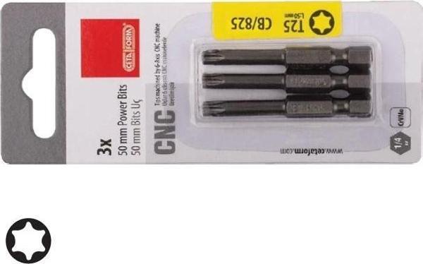 Ceta Form CB/826X 3 Parça 1/4 " TORX Bits Uç - T20 x 50 mm / Kartlı - Image 1