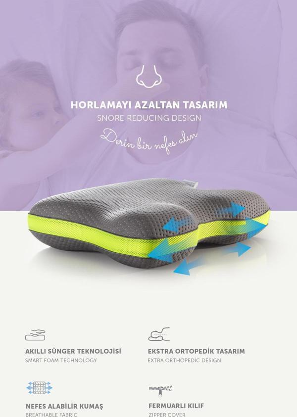 Pafu Visco Horlama Azaltıcı Karbon İplikli Ortopedik Yastık - Image 1