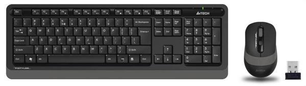 A4 TECH FG1010, Gri, FSTYLER, Türkçe Q, Kablosuz, Klavye Mouse Set - Image 1