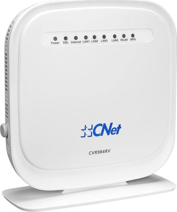 CNET CVR984RV, 4 Port, 2.4Ghz Wifi, 300Mbps, 2x3dBi Dahili Anten, VDSL2, ADSL2+ MODEM - Image 1