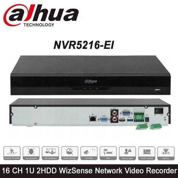 DAHUA  NVR5216-EI, 16Kanal, 12Mpix, H265+, 2 HDD Desteği, 1080P Kayıt, 320Mbps Bant Genişliği, NVR - Image 1
