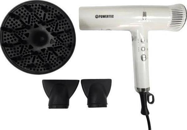 Powertec TR-4444 Süperlux Ionic Fön Makinası Beyaz - Image 1