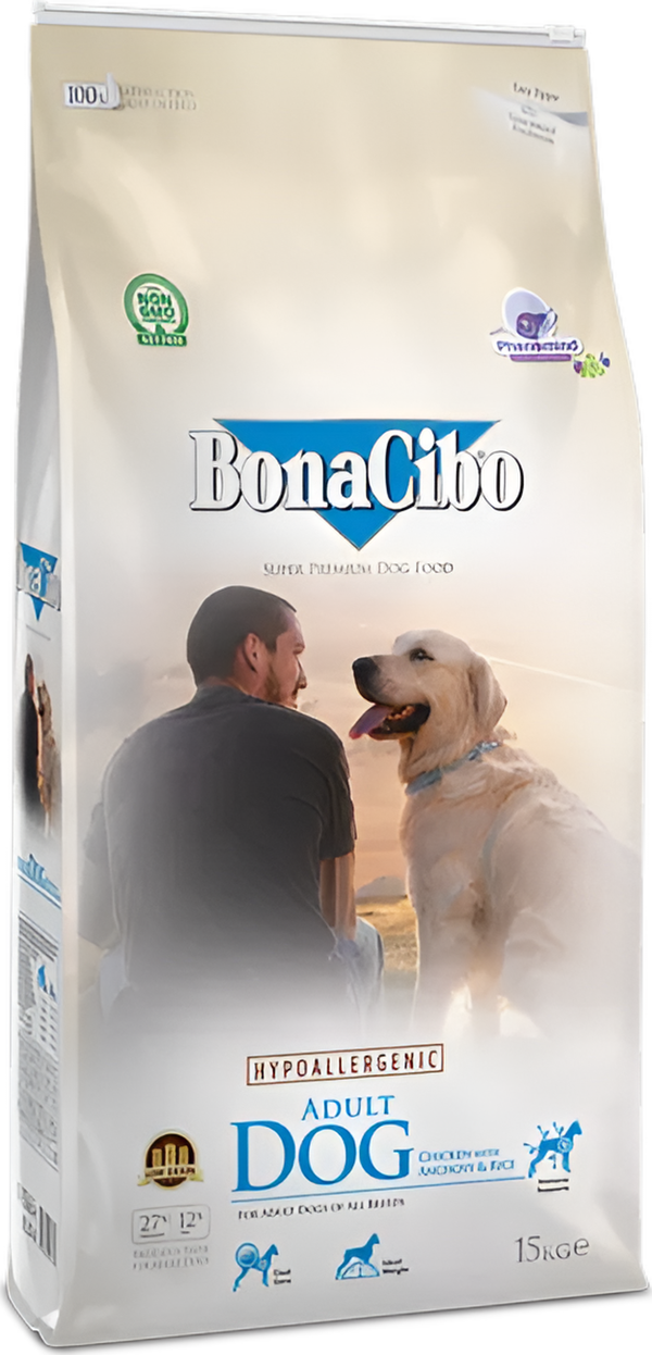 15 Kg BonaCibo Adult Dog Tavuklu ve Balıklı Yetişkin Köpek Maması Taze Mama - Image 1