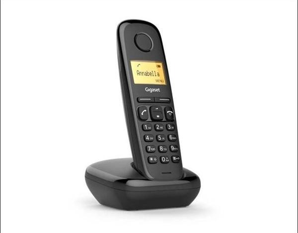 GIGASET A170, Dect Telefon, Siyah, 18 Saat Konuşma, 200 Saat Bekleme, 50 Kişilik Rehber - Image 1