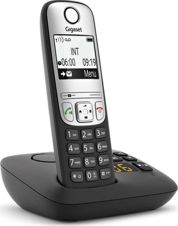 GIGASET A690A, Dect Telefon, Siyah, Tele Sekreterli, 14 Saat Konuşma, 180 Saat Bekleme, 100 Kişilik  - Image 1