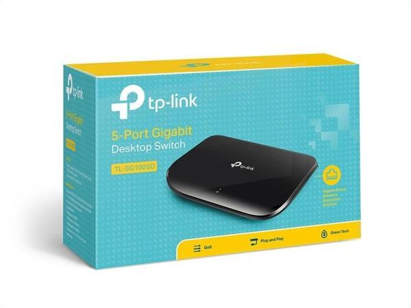 TP-LINK TL-SG1005D, 5 Port, GigaBit, Yönetilemez, Masaüstü Switch - Image 1