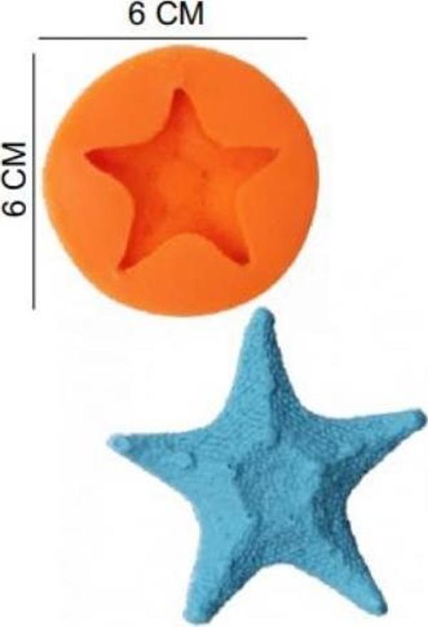ŞEKER HAMUR KALIBI SİLİKON DENİZ YILDIZI 6*6 CM - Image 1