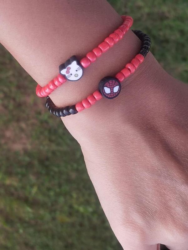 Hello Kitty ve Spiderman Kumboncuk İkili Bileklik - Image 1