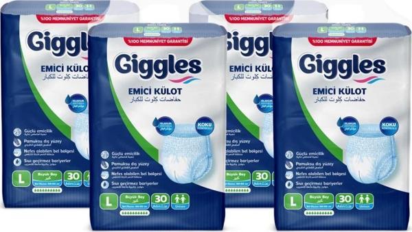 Giggles Emici Külot Large (L) Hasta Bezi | 120 Adet - Image 1