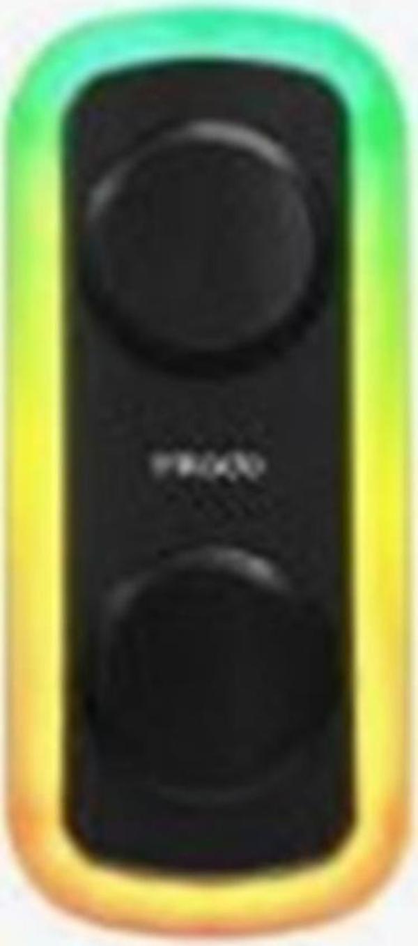 Mikado MD-C18 Siyah 8W RGB Işıklı Taşınabilir Speaker Hoparlör - Image 1