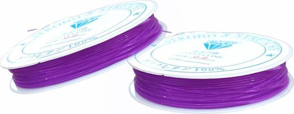 Mor Misina 1.0 mm Esnek Silikon El İşi Takı Aksesuar Misinası - 1 Adet - Image 1