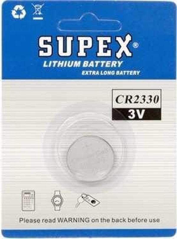 Supex CR2330 3V Lityum Tekli Paket Pil - Image 1