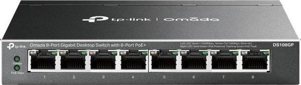 Omada Tp-Link DS108GP 8 Port 10-100-1000 Poe+ Switch Çelik Kasa Rack Mount - Image 1