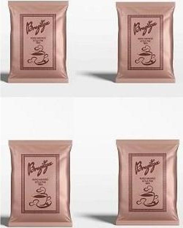 Brezilya Kuru Kahveci Atilla Pak Kuru Kahve Orta Kavrulmuş Meşhur Denizli Türk Kahvesi 100 gr 4'lü Set - Image 1