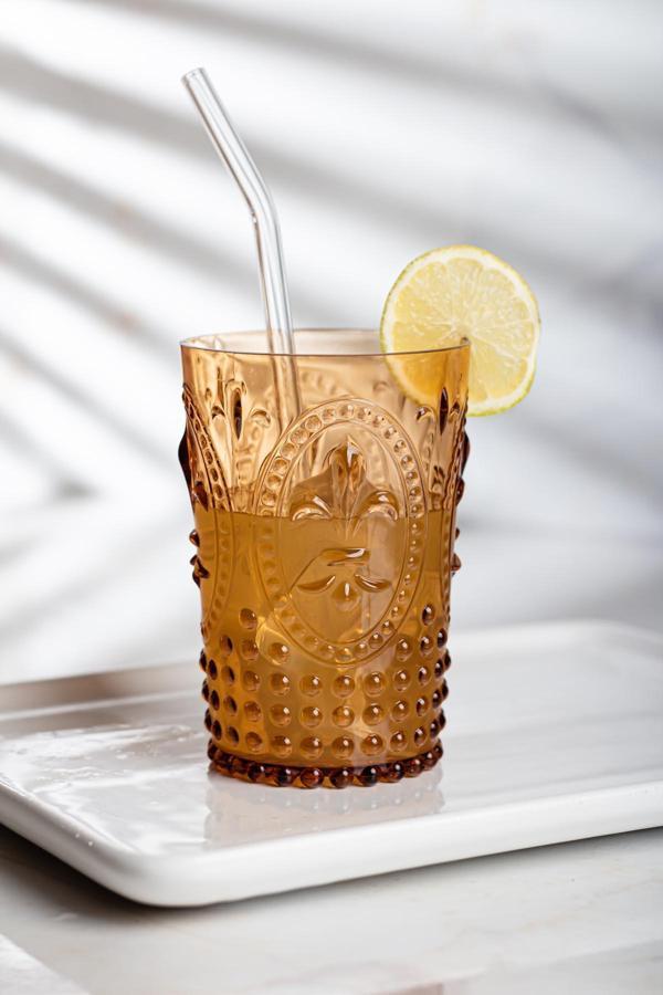 Akrilik Bal Tekli Kısa Bardak & Su Meşrubat Kahve Yanı Bardağı 400 ml ( Cam Değildir ) - Image 1