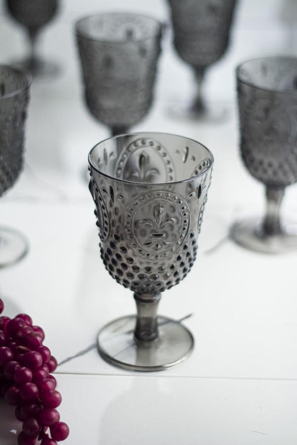 Akrilik Füme Tekli Kadeh & Su Meşrubat Kahve Yanı Bardağı 450 ml ( Cam Değildir ) - Image 1