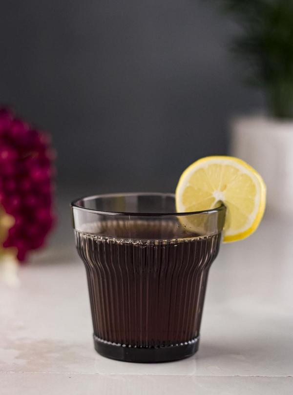 Akrilik Füme Tekli Kısa Bardak & Su Meşrubat Kahve Yanı Bardağı 300 ml ( Cam Değildir ) - Image 1