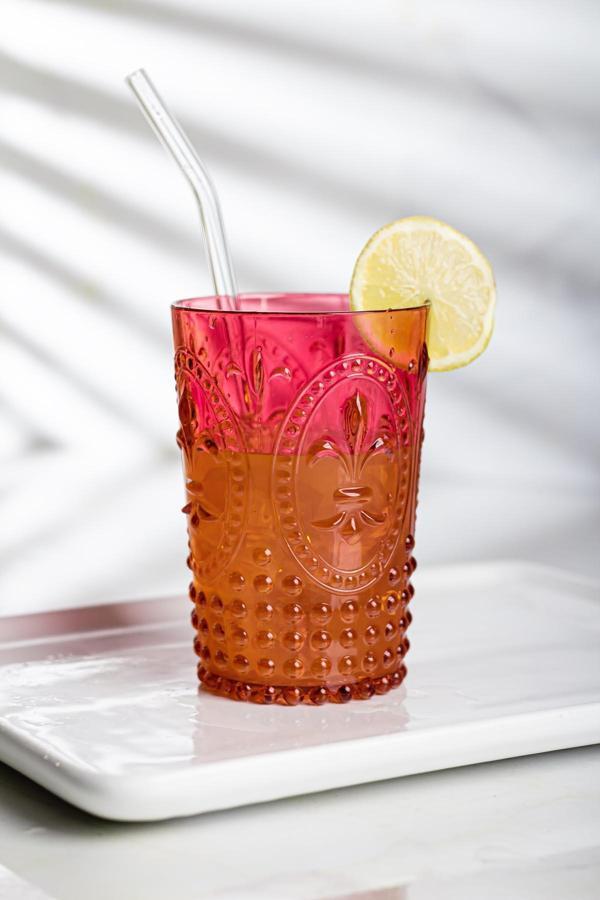Akrilik Kırmızı Tekli Kısa Bardak & Su Meşrubat Kahve Yanı Bardağı 400 ml ( Cam Değildir ) - Image 1