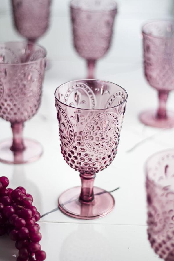 Akrilik Mürdüm Tekli Kadeh & Su Meşrubat Kahve Yanı Bardağı 450 ml ( Cam Değildir ) - Image 1