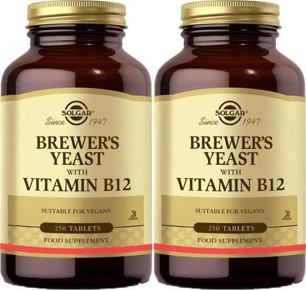 Solgar Brewer's Yeast with Vitamin B12 250 2 Adet Tablet - Image 1