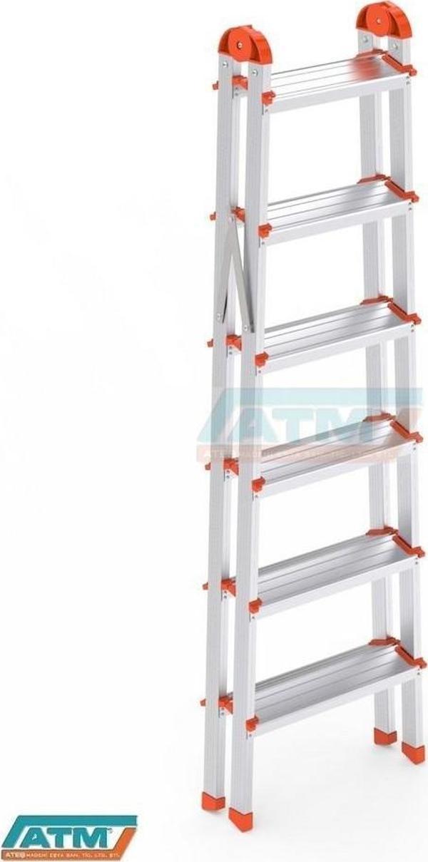 6+6 CLAS ALM ÇİFT ÇIKIŞLI MERDİVEN - Image 1