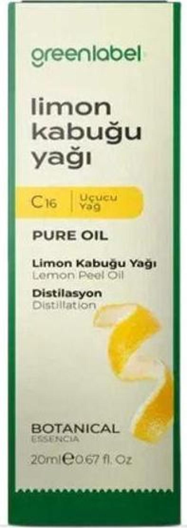 Green Label Limon Kabuğu Yağı 20 Ml - Image 1