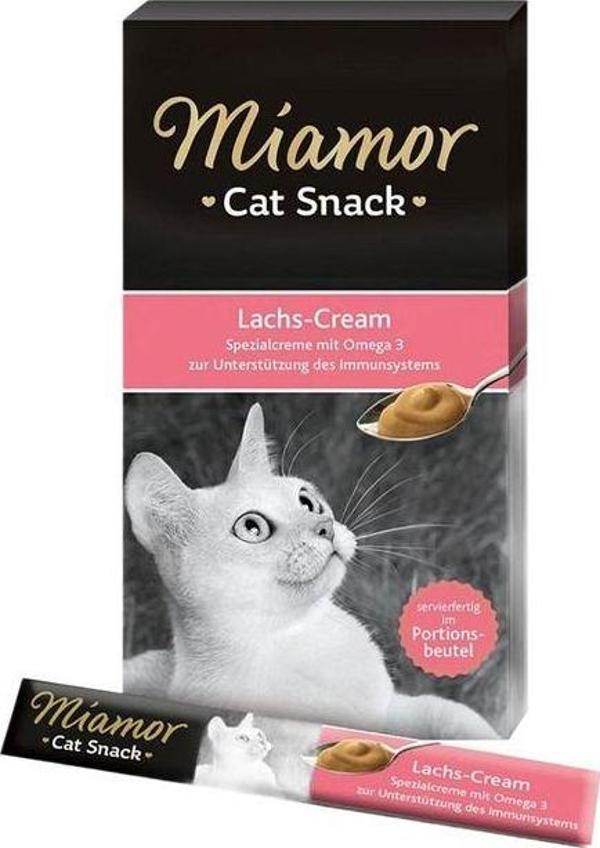 Miamor Lachs Cream Somonlu Kedi Ödül Maması 11 Adet 6×15 Gr - Image 1