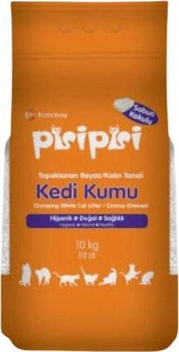 Pisipisi Eczacıbaşı Kalın Taneli Sabun Kokulu Kedi Kumu 10 Kg (12 Litre) - Image 1