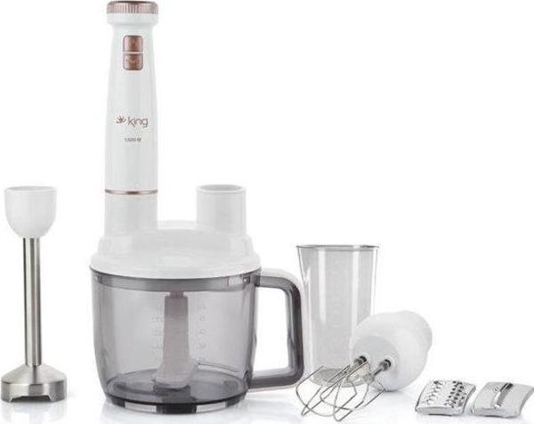 King KKB973 Bodie 1500 W Blender Seti Beyaz - Image 1