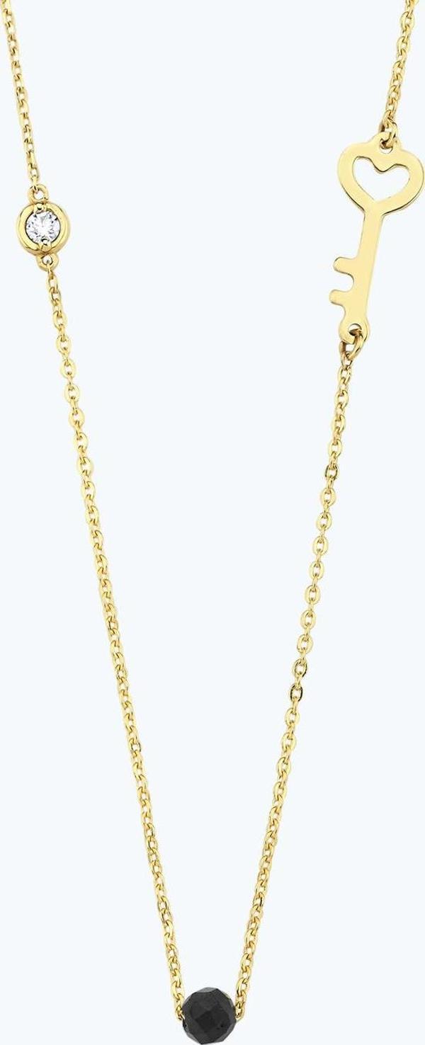 Pırlanta Spinel Taşlı Anahtar Kolye - Image 1