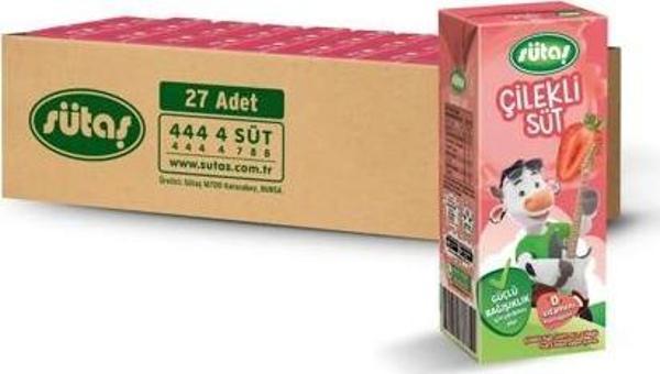 Sütaş Çilekli Süt 200 ml (27 adet) - Image 1
