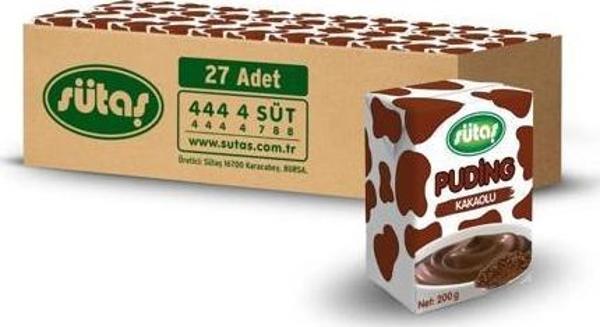Sütaş Kakaolu Puding 200 g (27 adet) - Image 1
