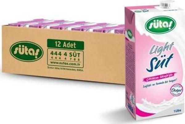 Sütaş Light Süt 1 L (12 adet) - Image 1